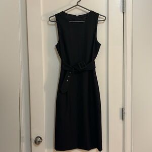 100% wool office-ready dress in subtle pinstripes from J Crew